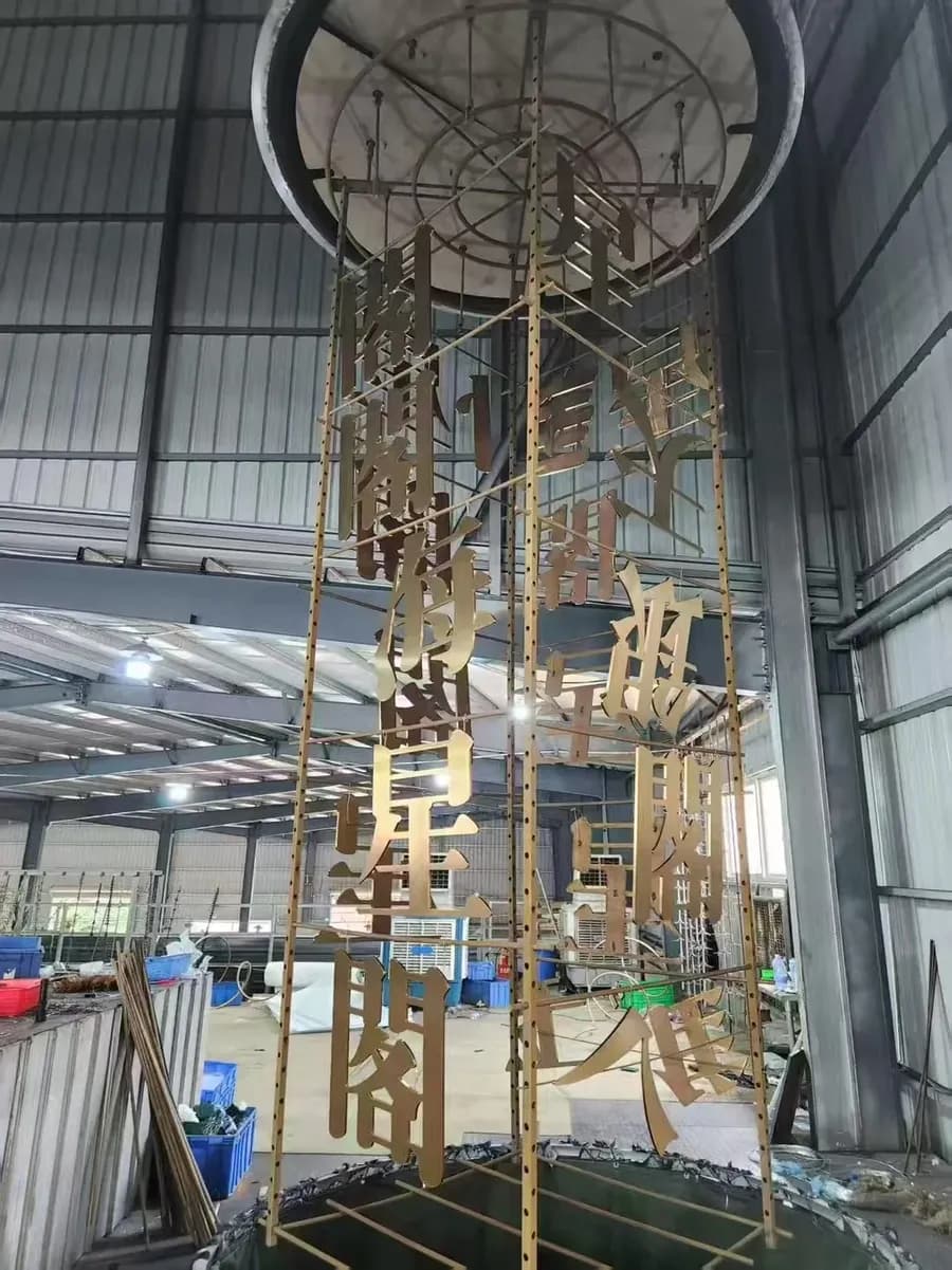 Full-scale workshop assembly before shipment